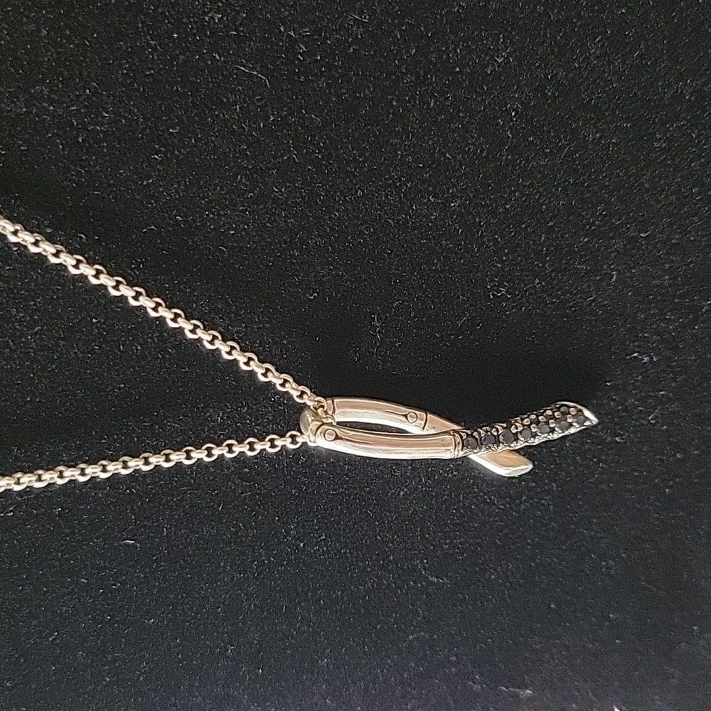 John Hardy Black Sapphire Bamboo Necklace - Picture 6 of 8